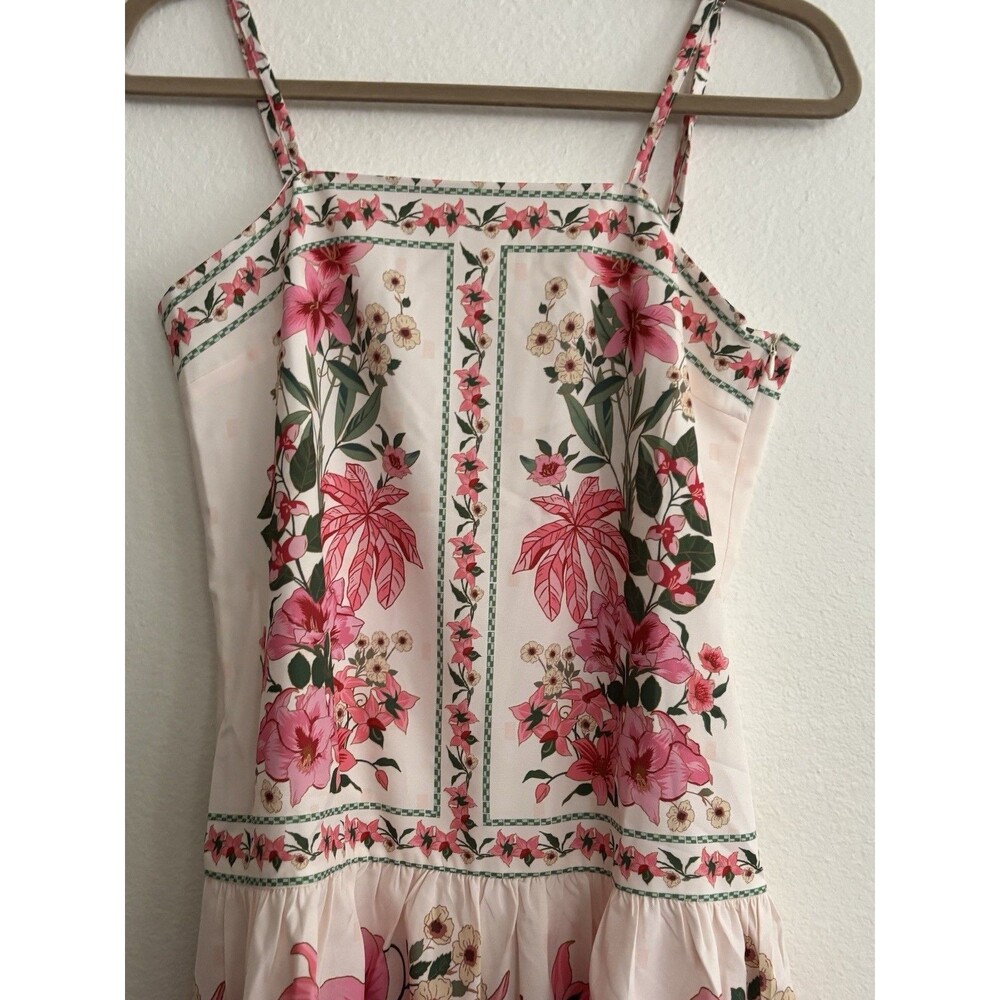 CoMMENSE Floral Print Spaghetti Strap Mini Dress COLOR - Pink Size EXTRA SMALL - Picture 4 of 11